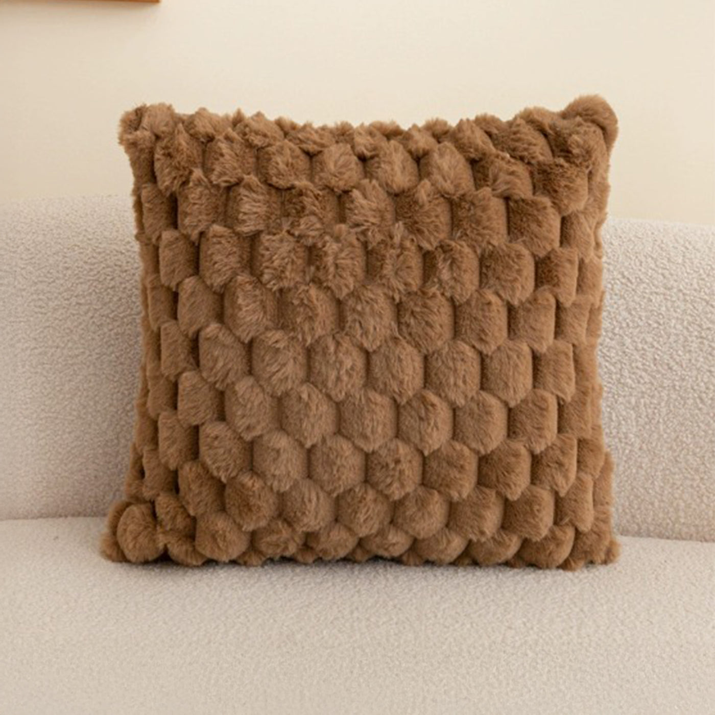 MEYS Coussin carré en tissu marron 45x45 cm