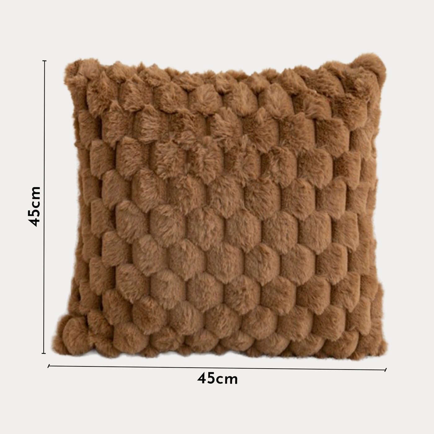 MEYS Coussin carré en tissu marron 45x45 cm