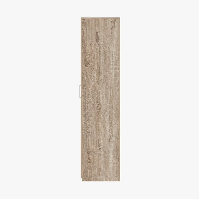 MIKE Armoire 2 portes 4 étagères couleur chêne clair