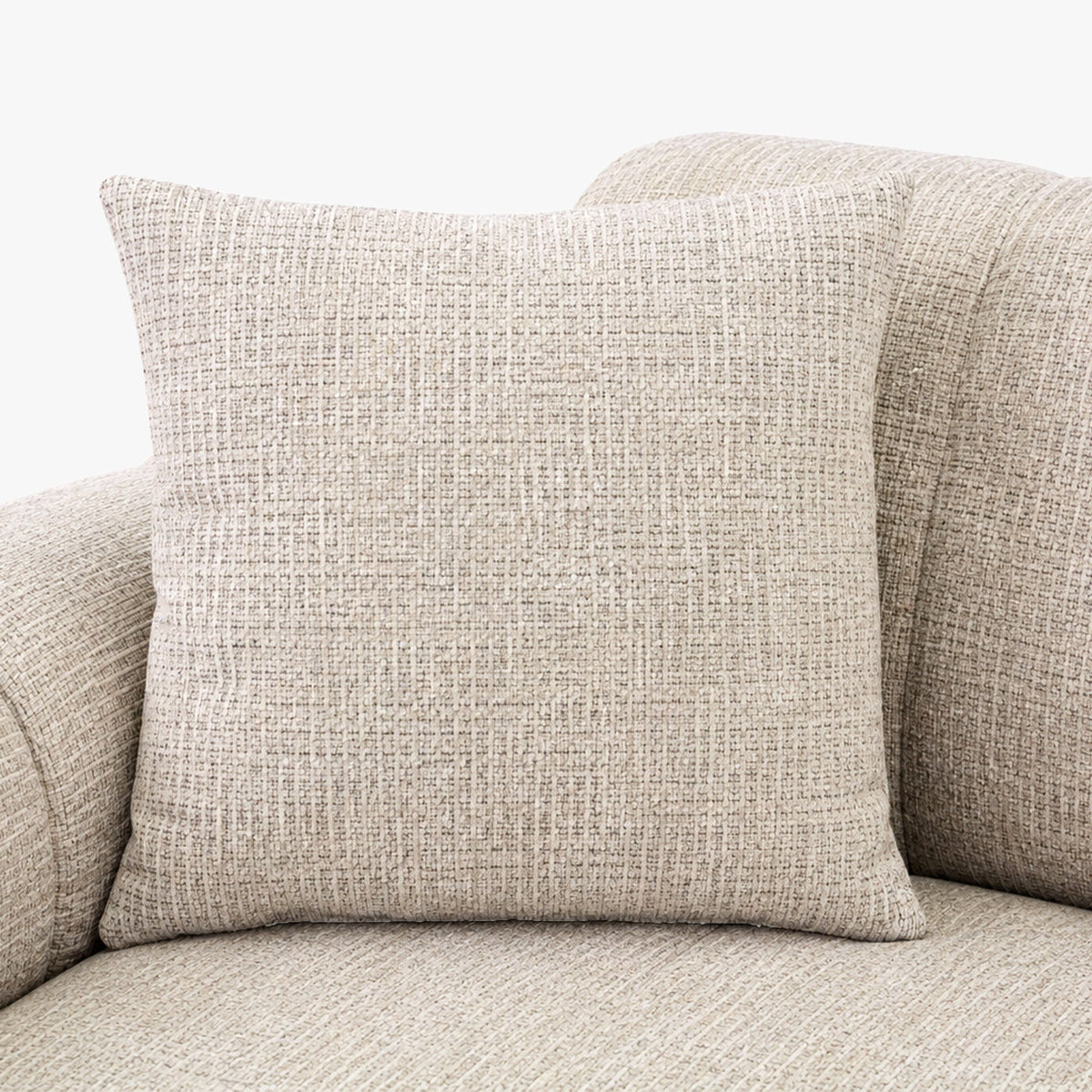 MILAN Canapé d'angle convertible en tissu beige - Angle gauche - Mobilier Deco