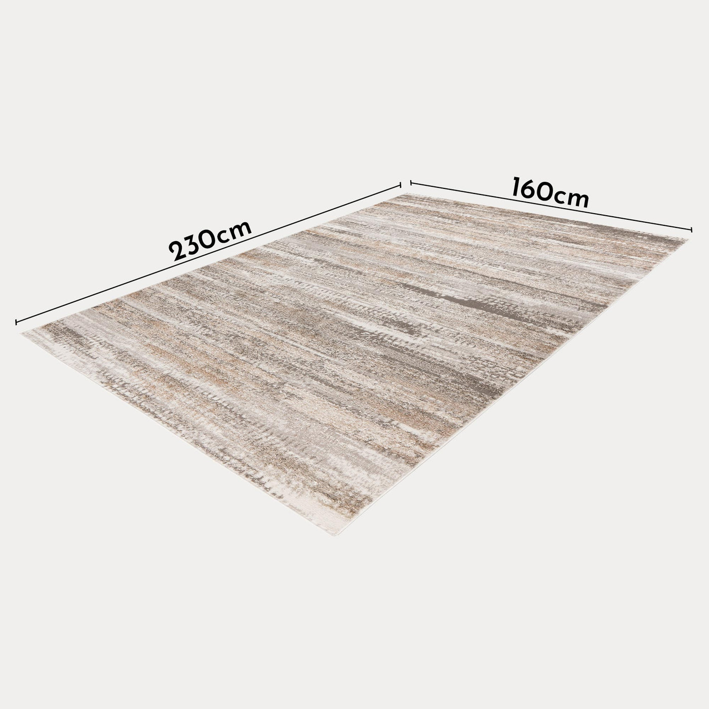 MILAS 2 Tapis en tissu texturé beige - 160x230 cm