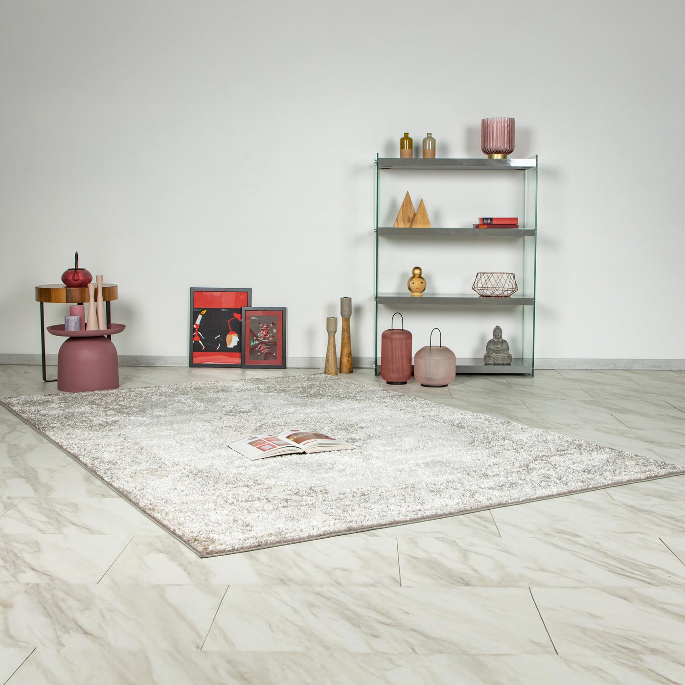 MILAS Tapis oriental en tissu beige - 120x170 cm