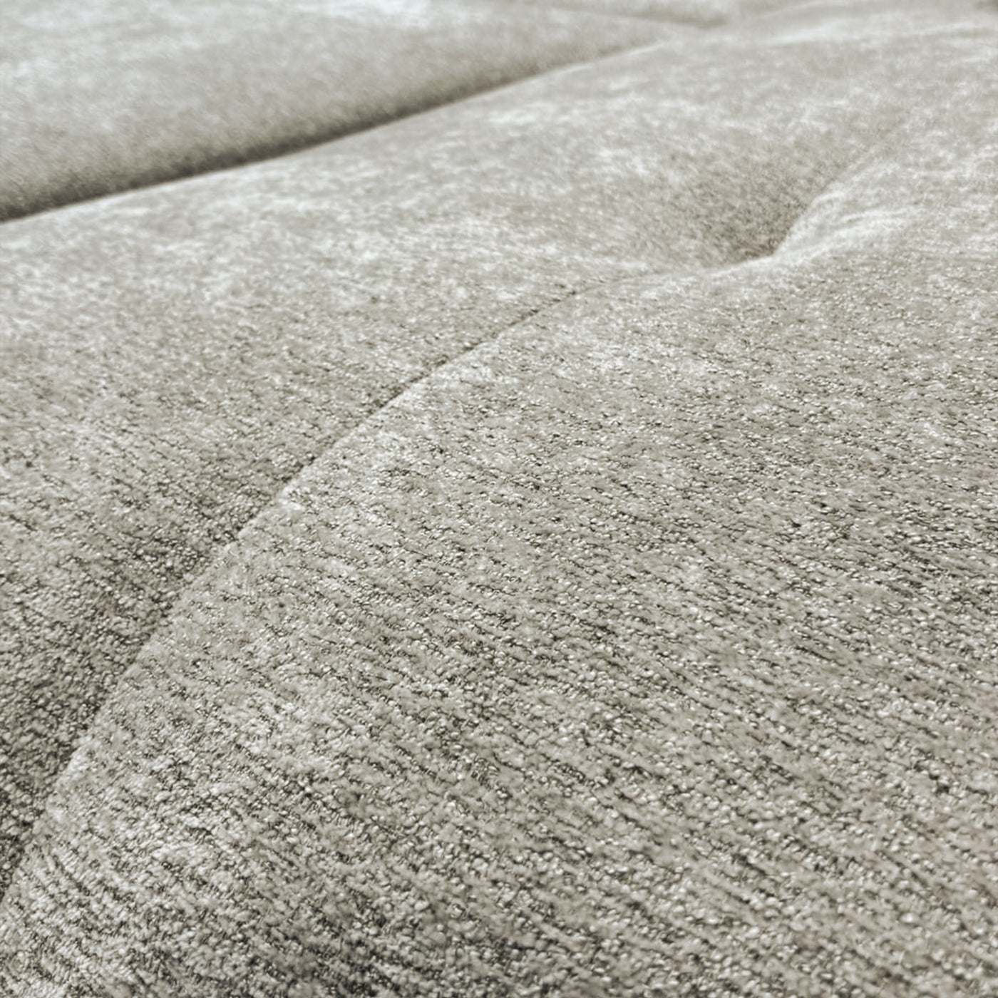 MIREL Canapé d'angle convertible en tissu écru - Angle droit