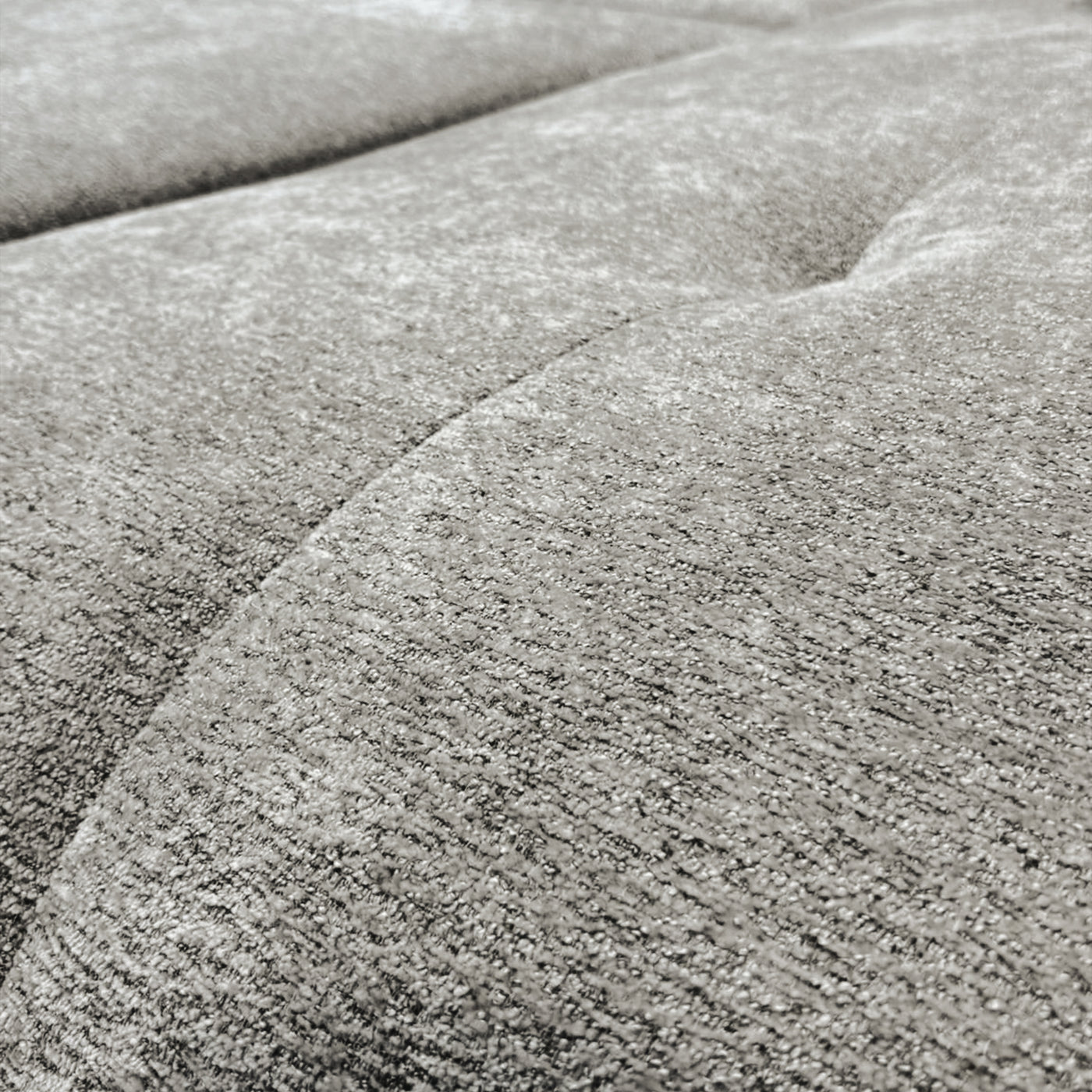 MIREL Canapé d'angle convertible en tissu taupe - Angle droit
