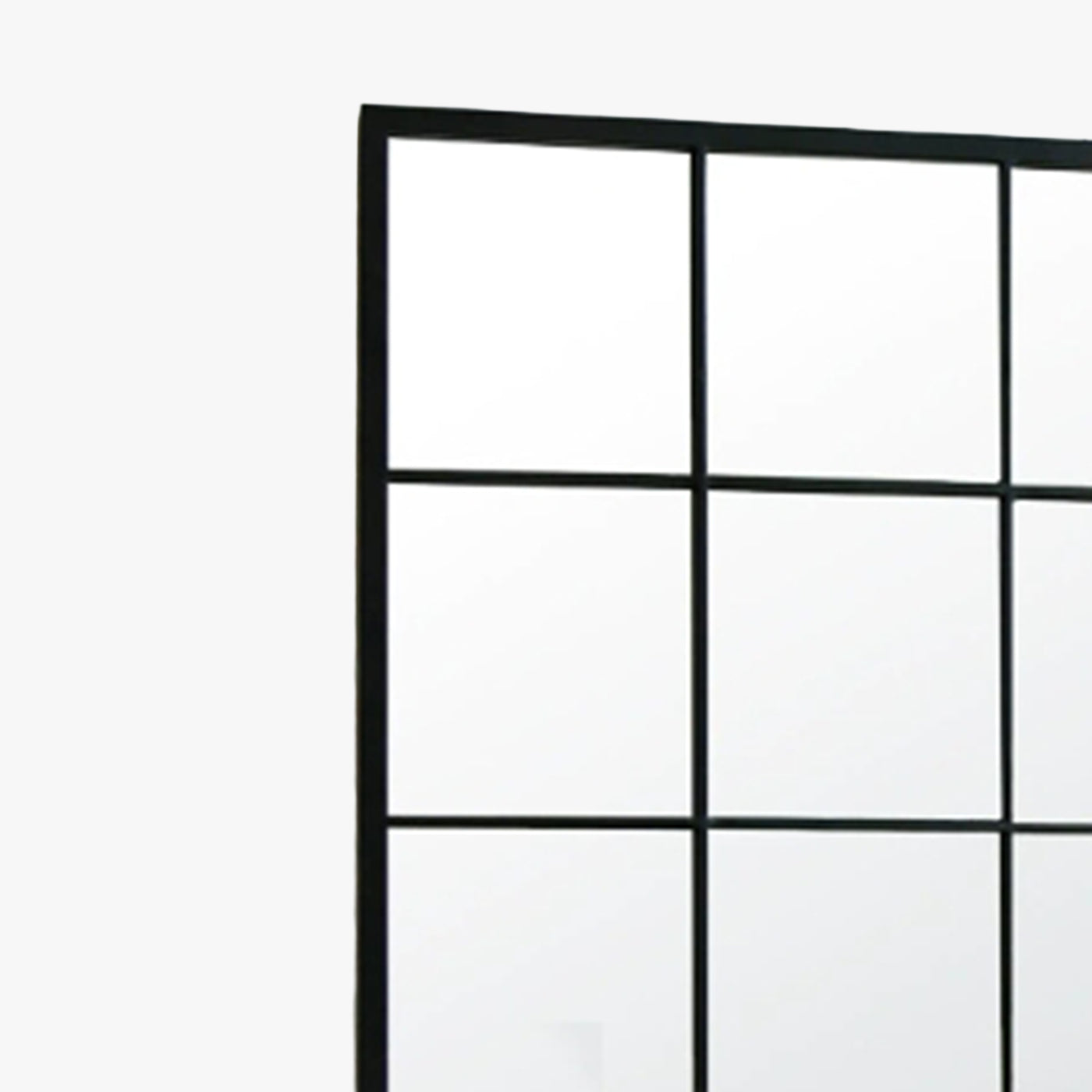 ARYA Miroir mural rectangulaire en fer noir 120x80 cm