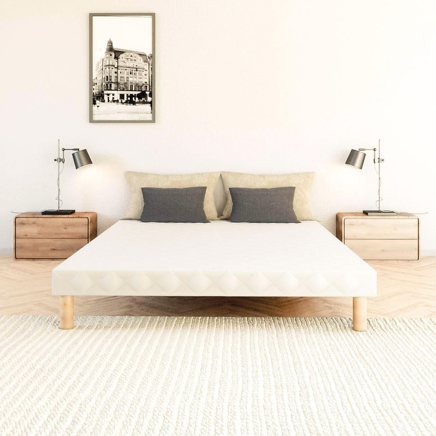 MOONLIGHT Sommier 160x200 + 4 pieds - Sommier - Mobilier Deco
