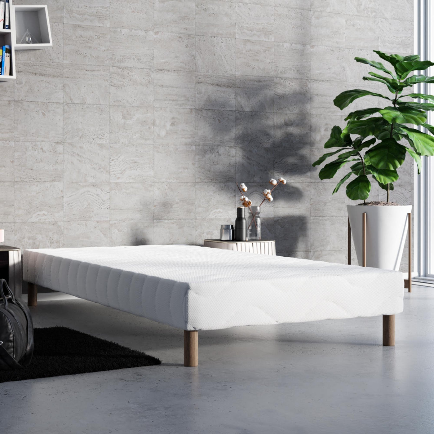 MOONLIGHT Sommier 70x190 + 4 pieds