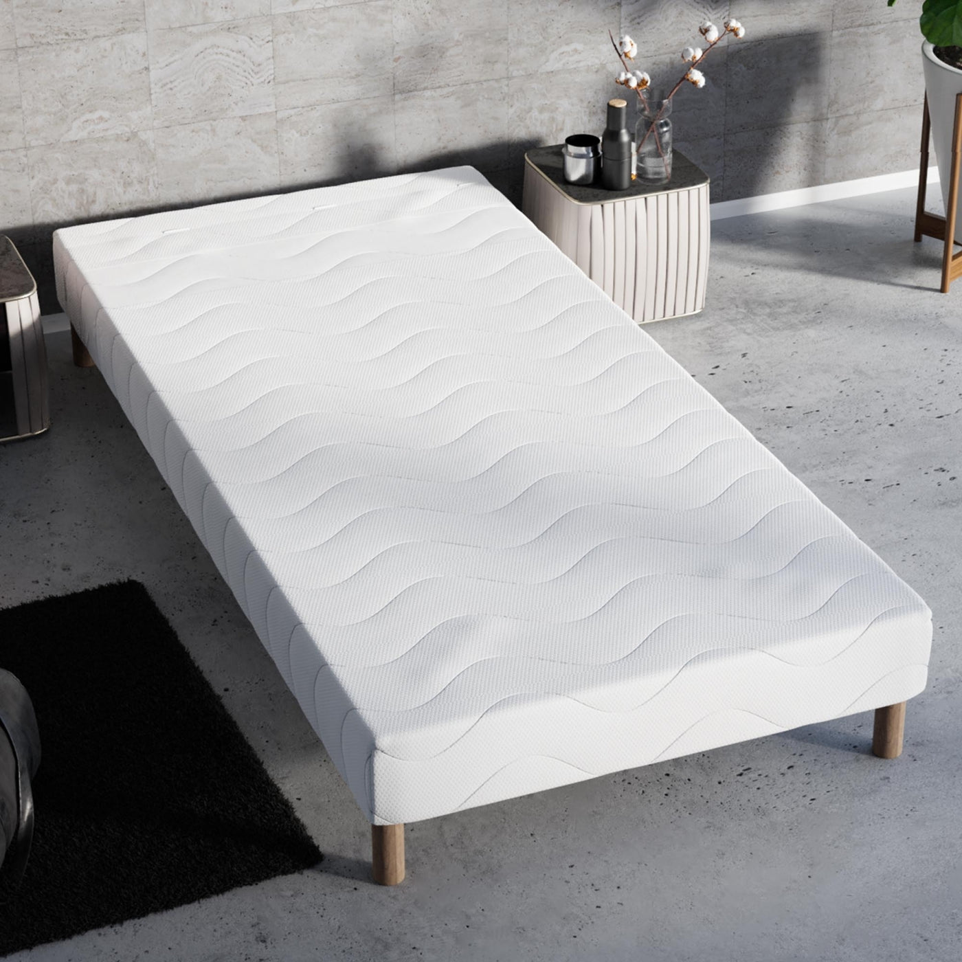 MOONLIGHT Sommier 80x200 + 4 pieds