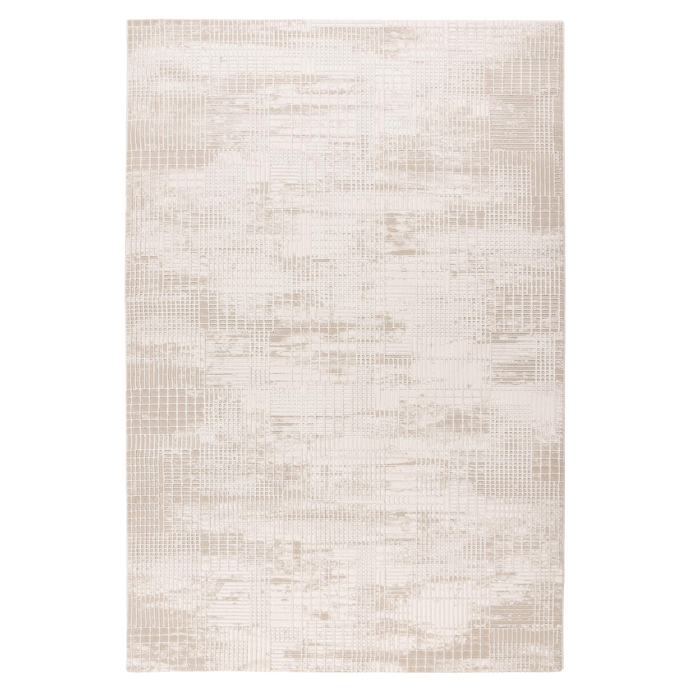 NAPOLI Tapis en tissu texturé beige - 160x230 cm