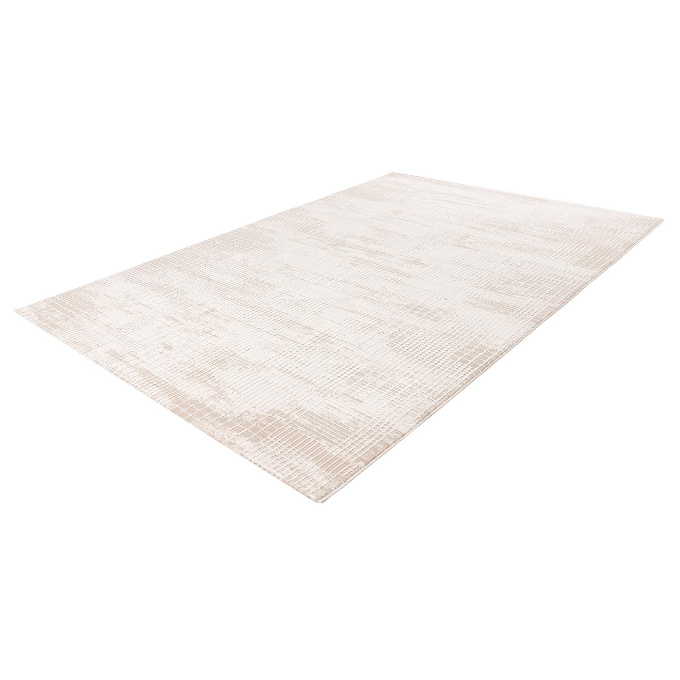 NAPOLI Tapis en tissu texturé beige - 160x230 cm