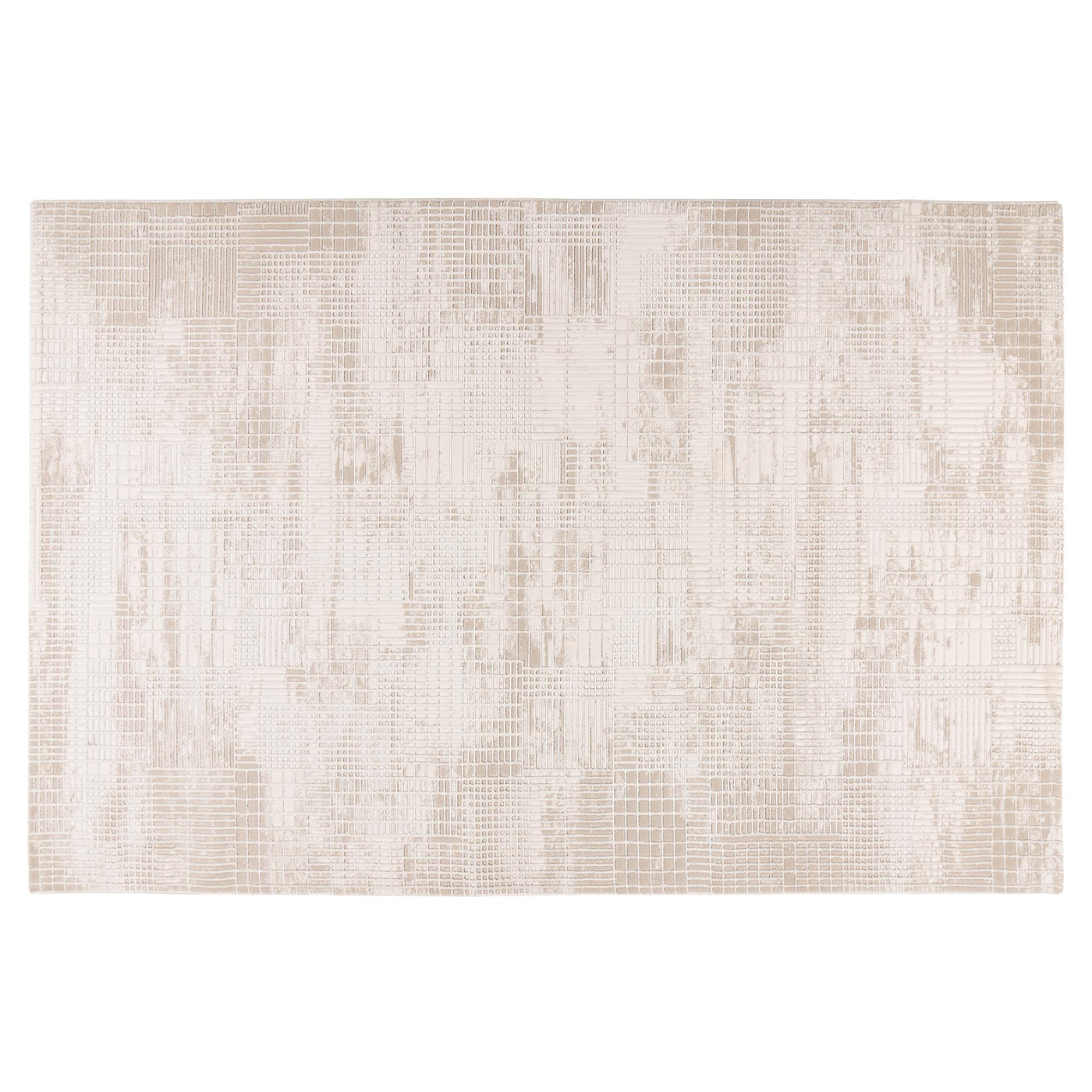 NAPOLI Tapis en tissu texturé beige - 160x230 cm