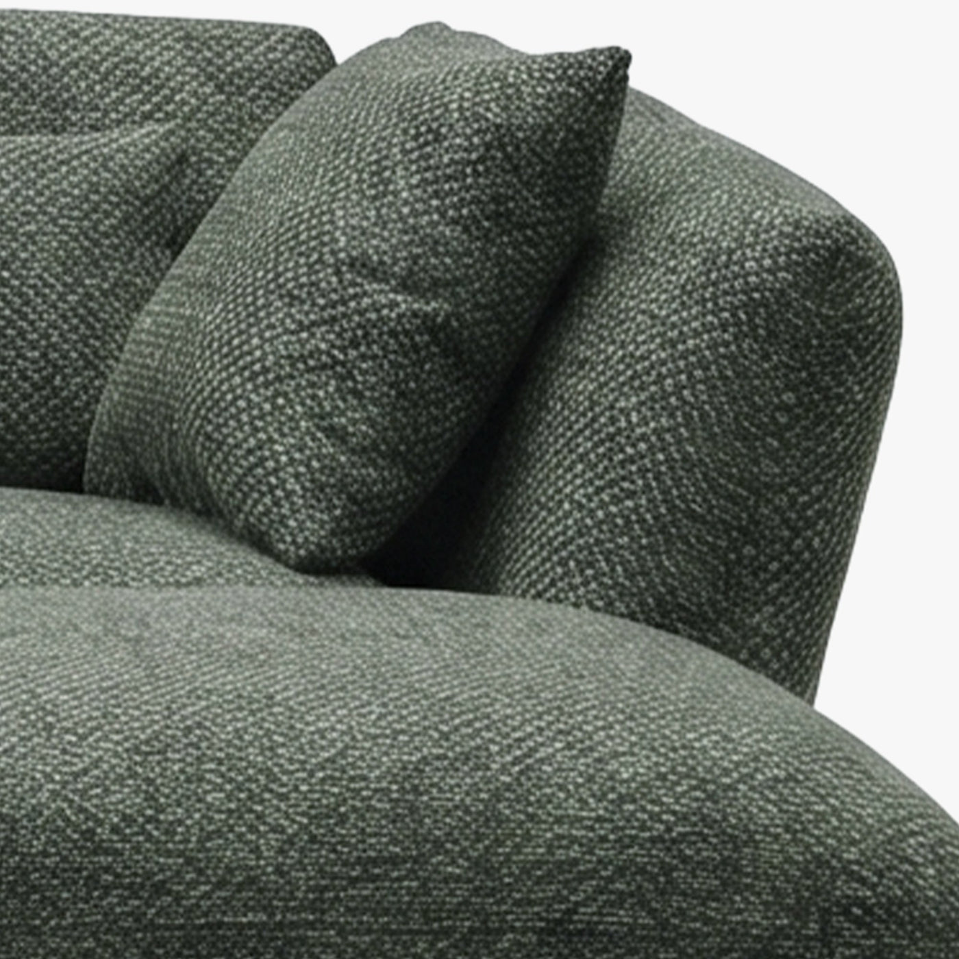 NATALIA Canapé d'angle modulable et réversible en tissu vert - Canapés d'angle - Mobilier Deco