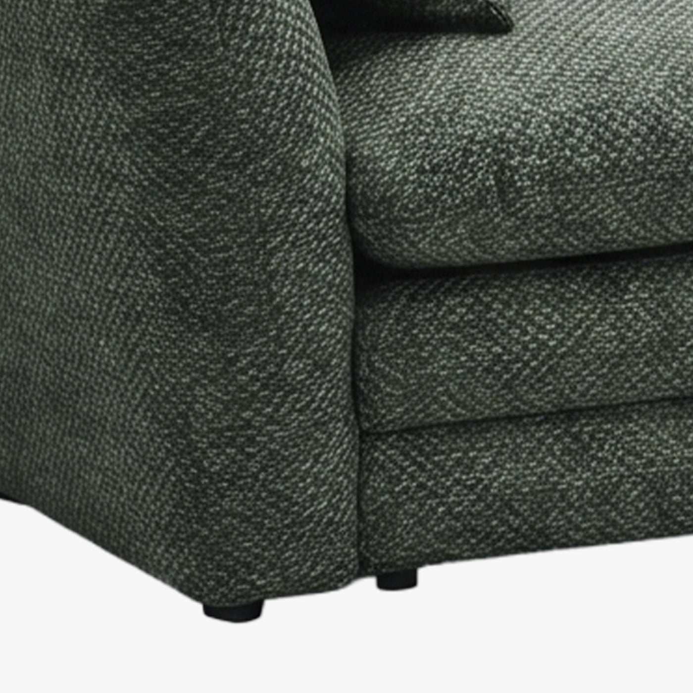 NATALIA Canapé d'angle modulable et réversible en tissu vert - Canapés d'angle - Mobilier Deco