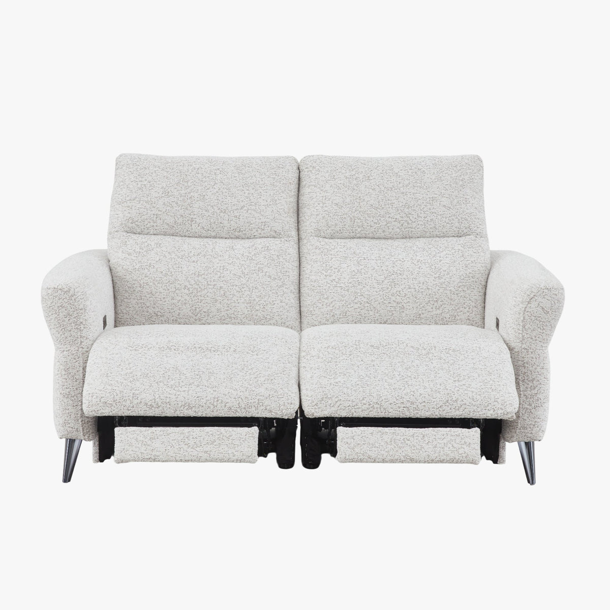 NELSON Canapé 2 places relax électrique en tissu beige - Canapé relax - Mobilier Deco
