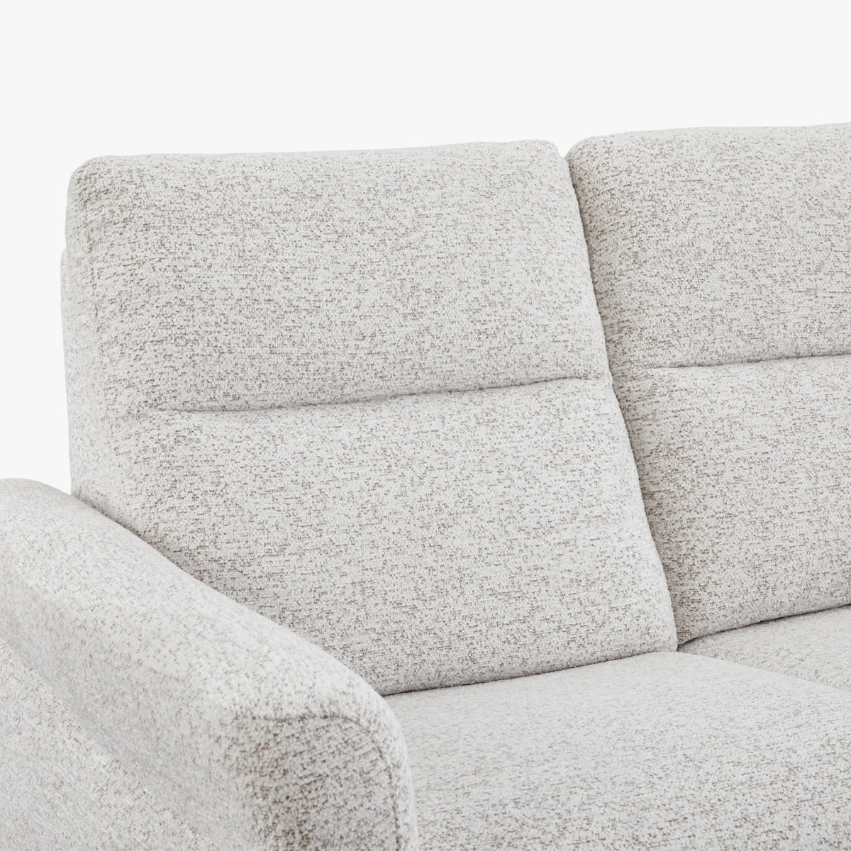 NELSON Canapé 2 places relax électrique en tissu beige - Canapé relax - Mobilier Deco