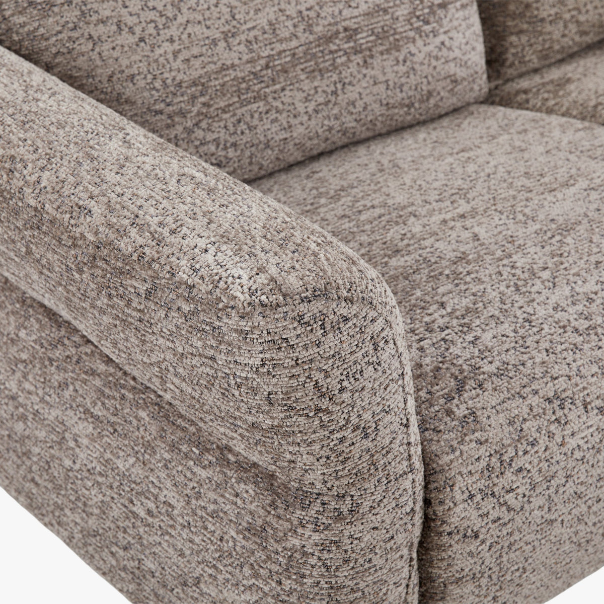 NELSON Canapé 2 places relax électrique en tissu taupe - Canapé relax - Mobilier Deco