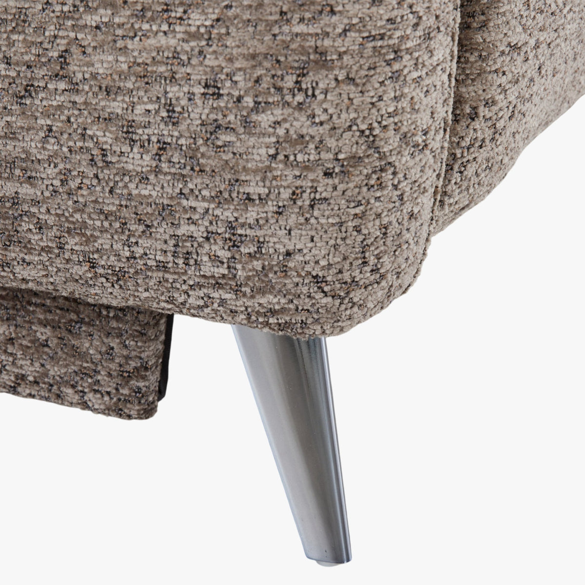 NELSON Canapé 3 places relax électrique avec porte gobelets et chargeur sans fil en tissu taupe - Canapé relax - Mobilier Deco