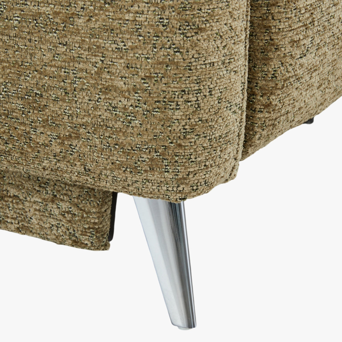 NELSON Canapé 3 places relax électrique avec porte gobelets et chargeur sans fil en tissu vert - Canapé relax - Mobilier Deco