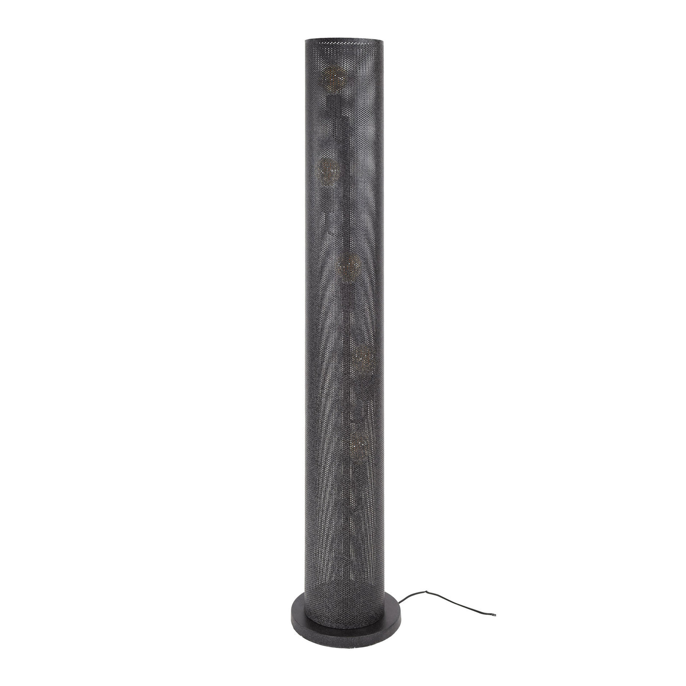 NOVA Lampadaire tube 5 ampoules en métal noir 18x149 cm