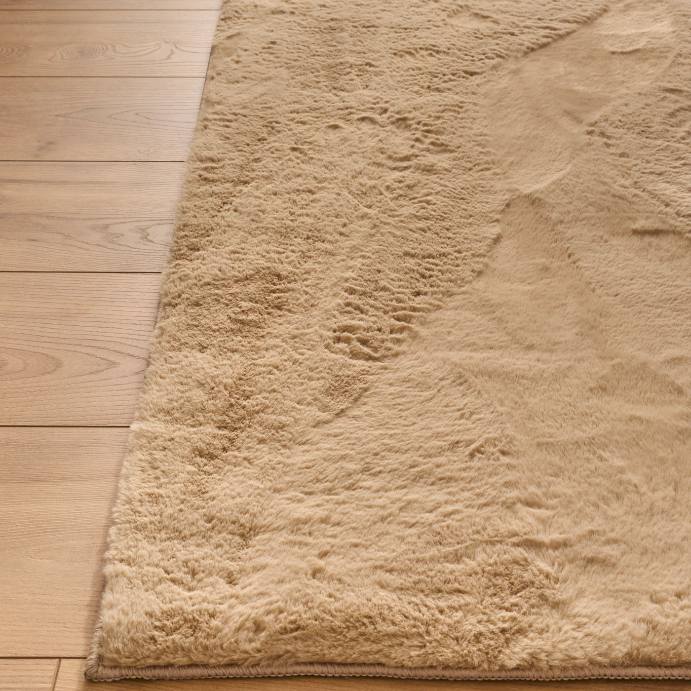 NUBE Tapis en tissu doux beige - 160x230 cm