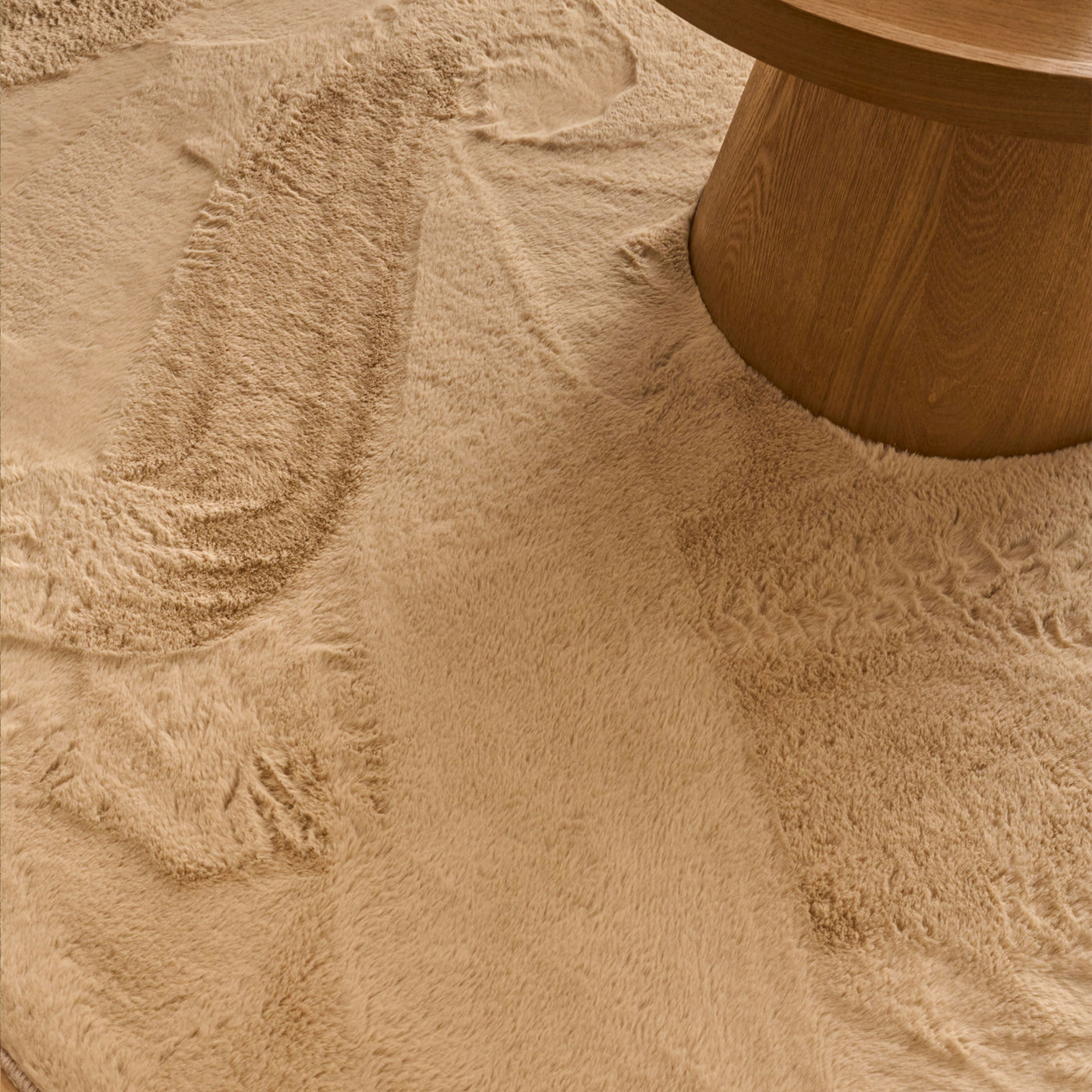 NUBE Tapis en tissu doux beige - 160x230 cm