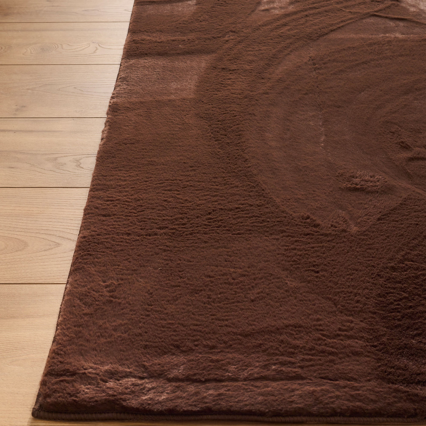 NUBE Tapis en tissu doux marron - 160x230 cm