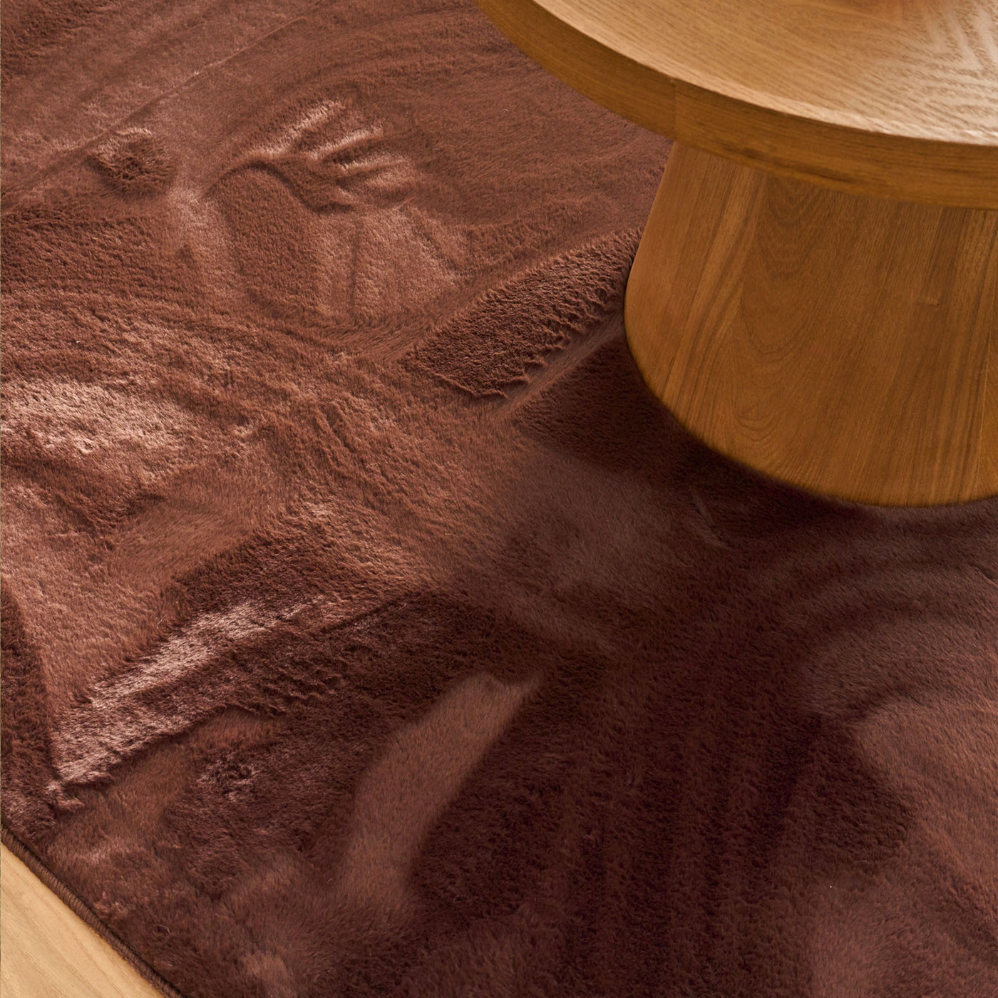 NUBE Tapis en tissu doux marron - 160x230 cm