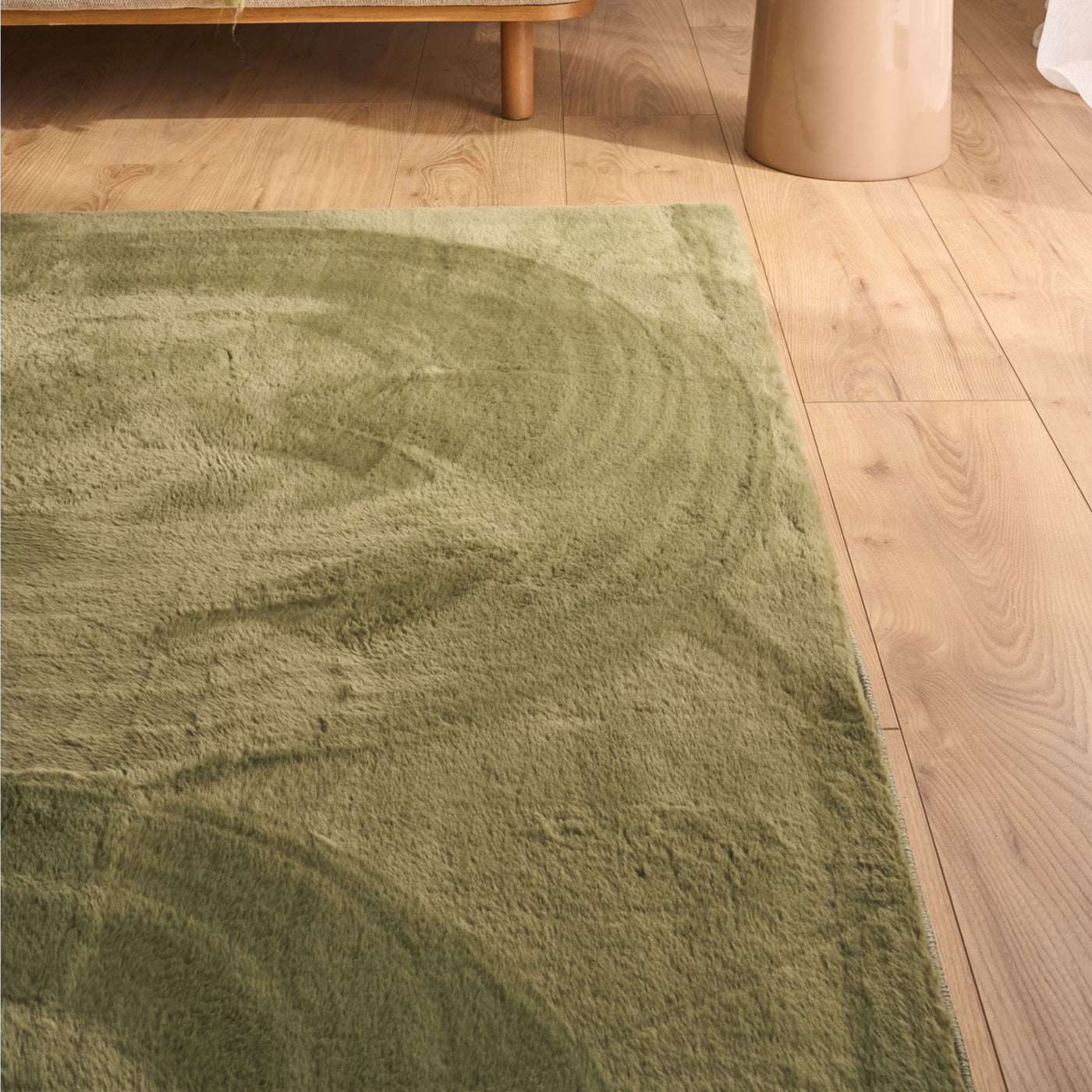 NUBE Tapis en tissu doux vert - 160x230 cm