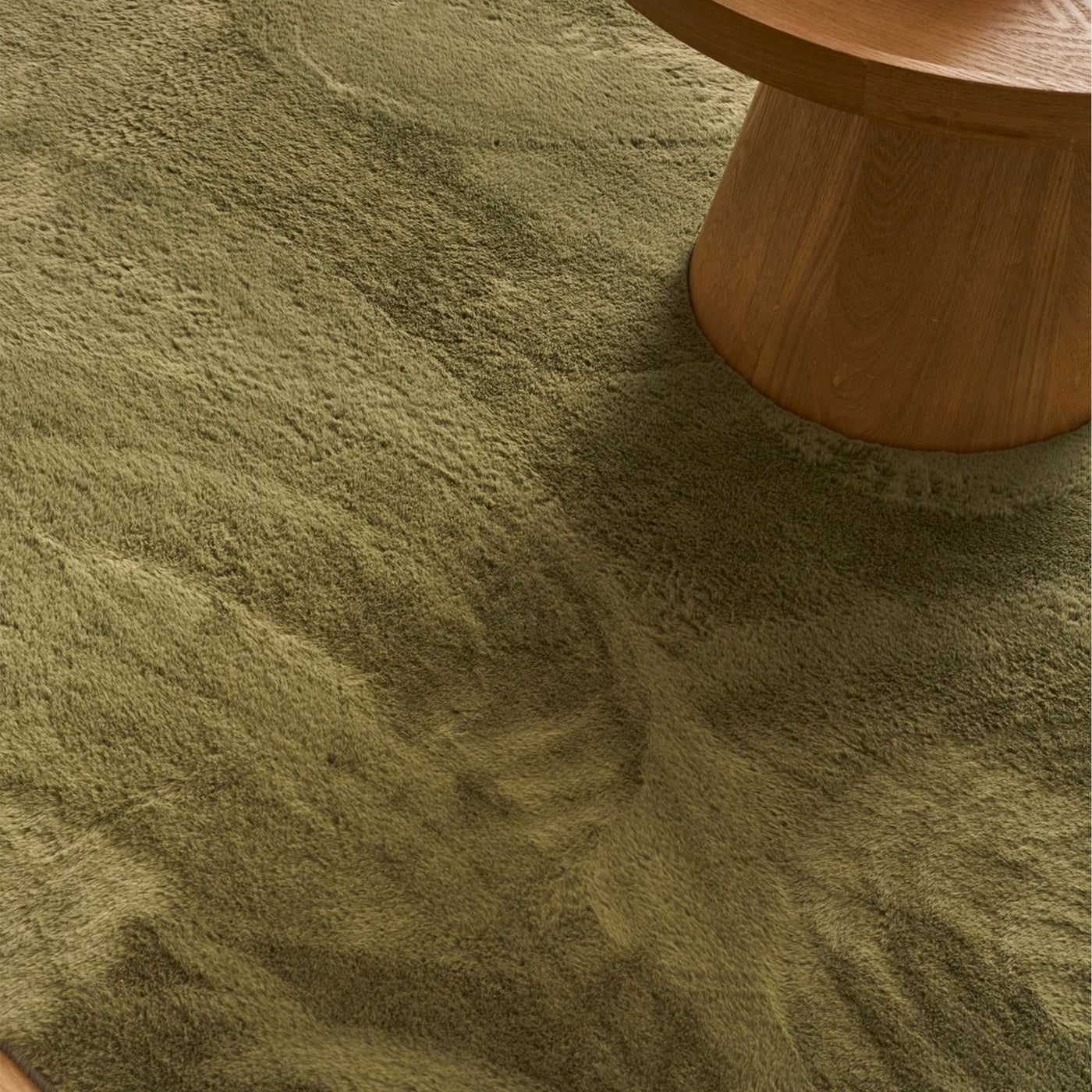NUBE Tapis en tissu doux vert - 160x230 cm