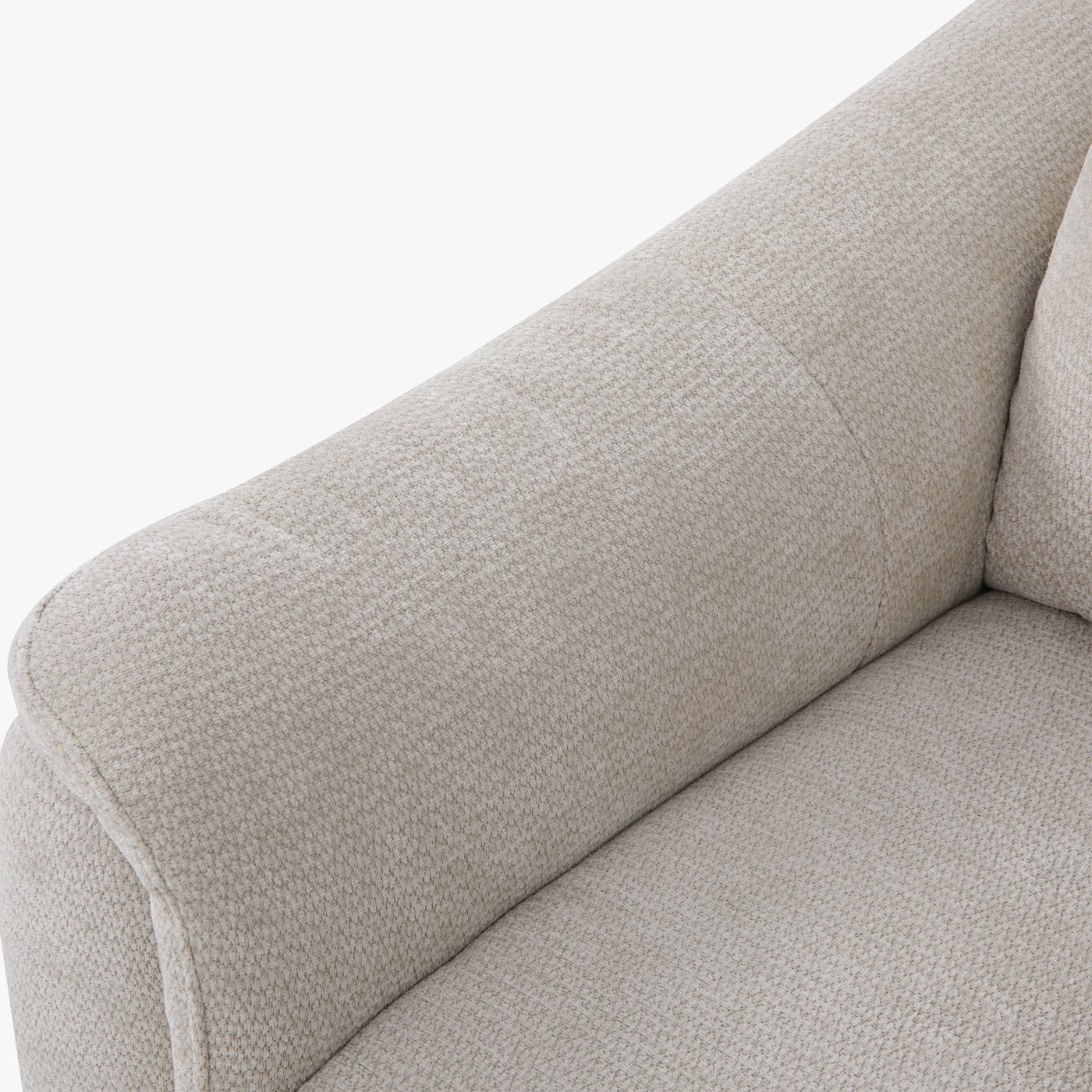 ORION Canapé d'angle convertible avec coffre en tissu relax électrique beige - Angle gauche