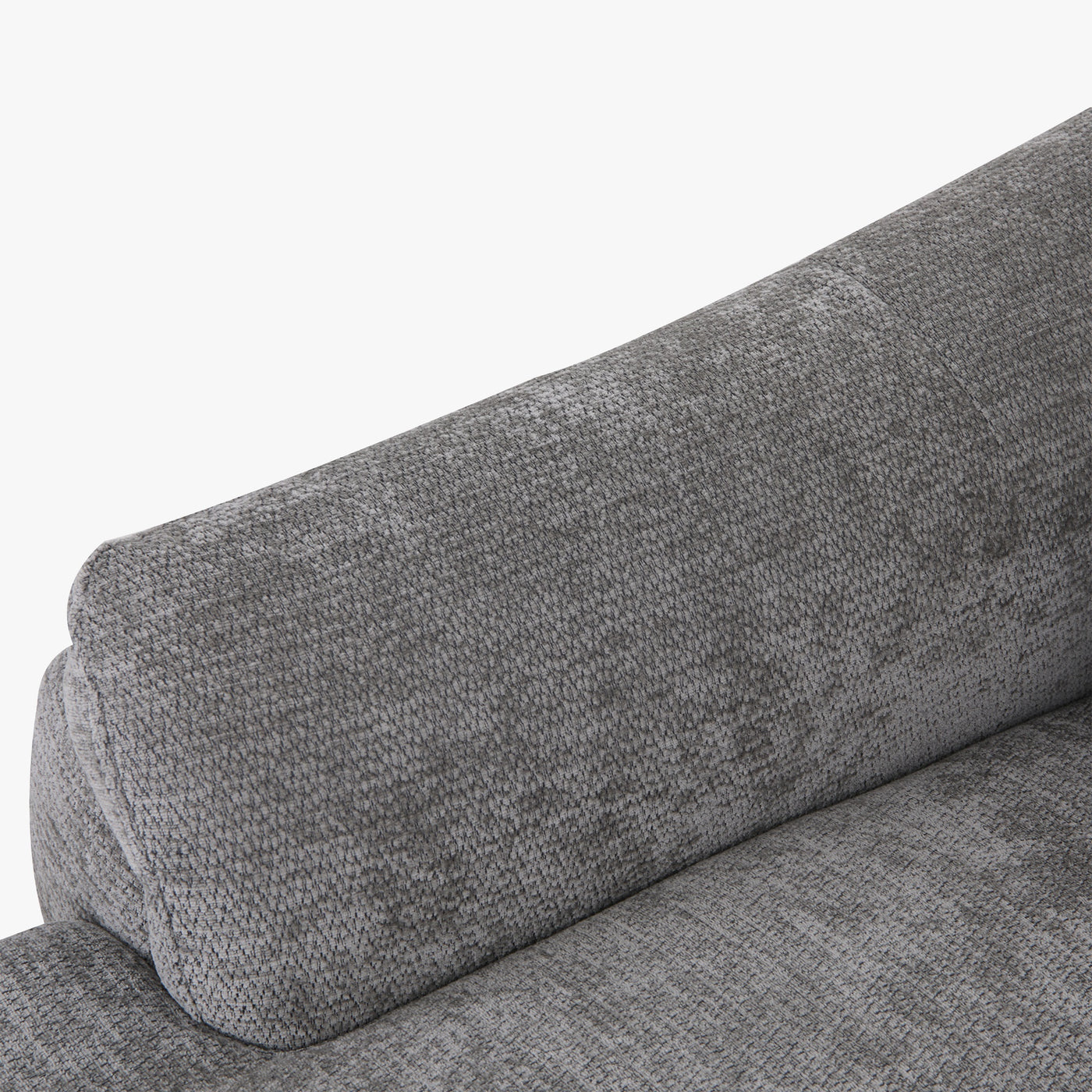 ORION Canapé d'angle convertible avec coffre en tissu relax électrique gris - Angle gauche