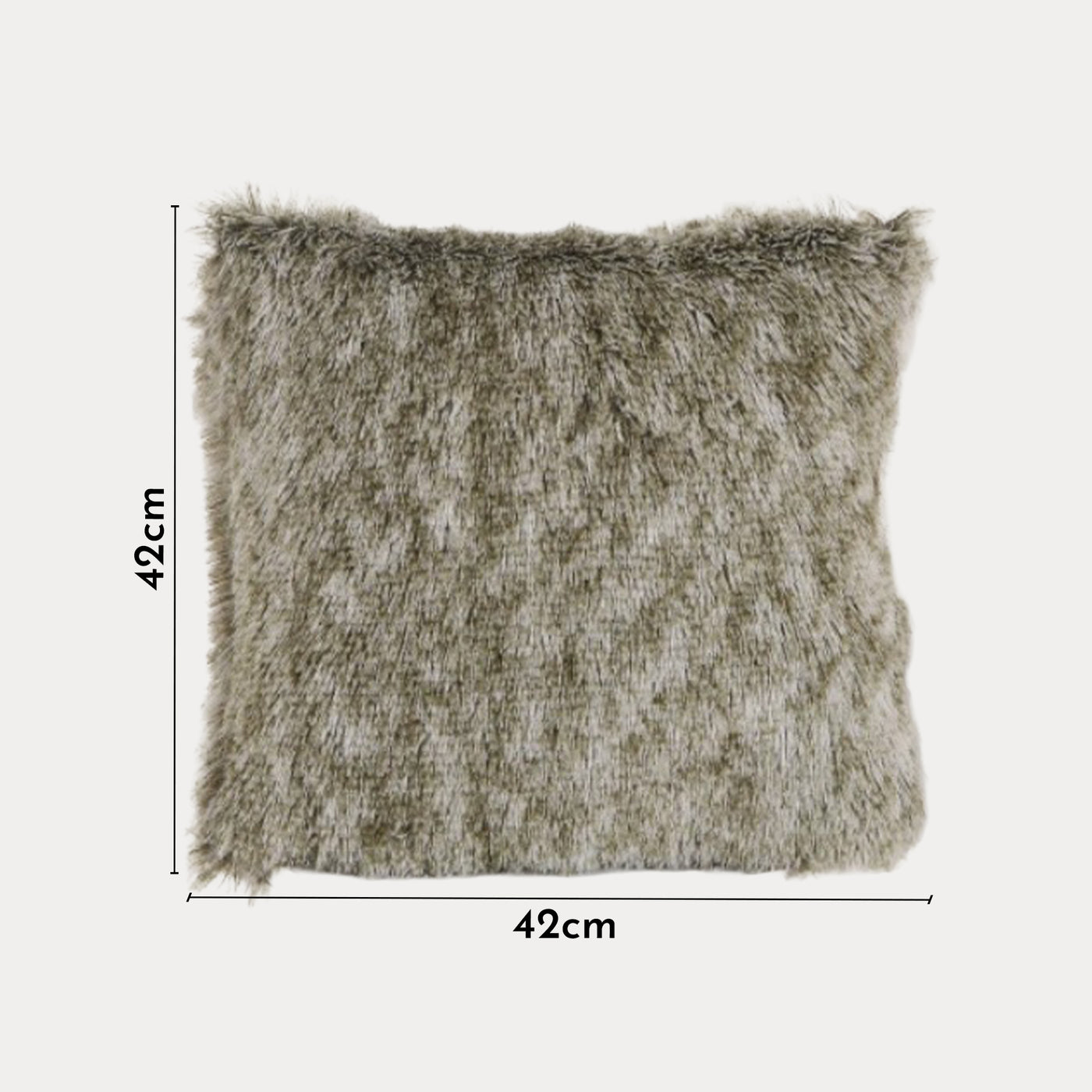 PERLA Coussin carré en tissu beige 42x42 cm