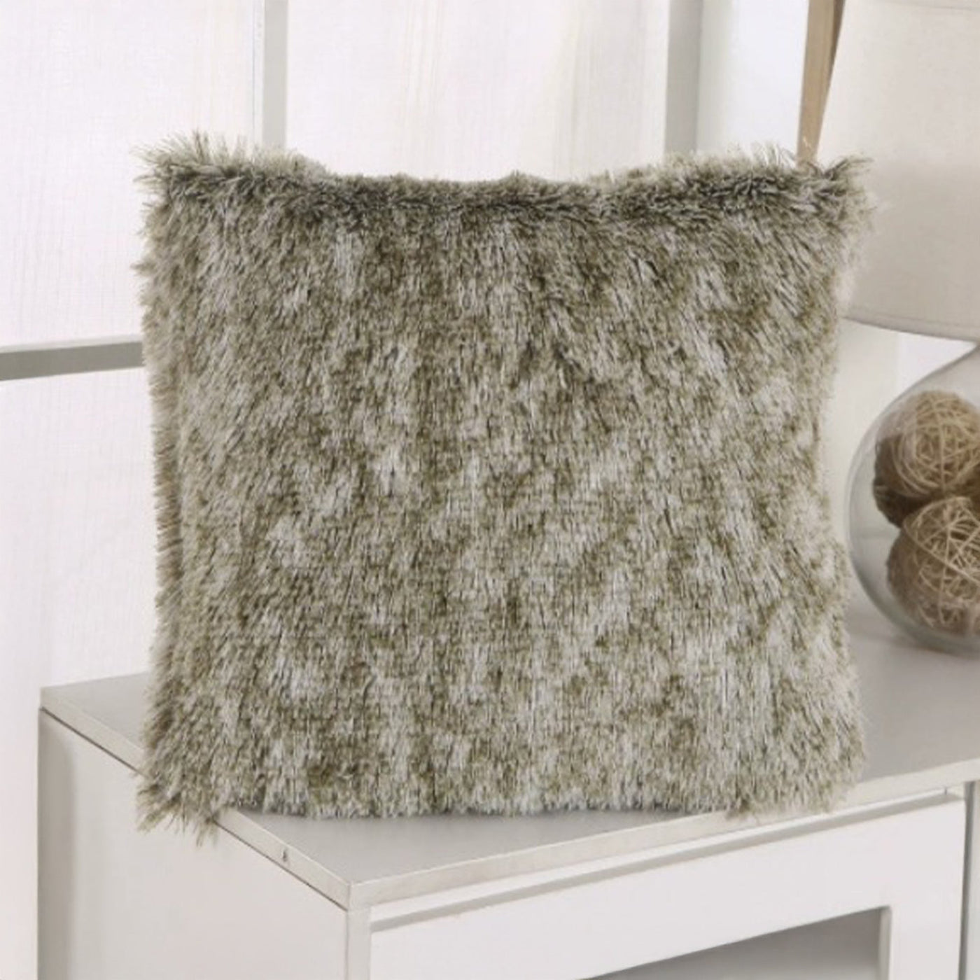 PERLA Coussin carré en tissu beige 42x42 cm - Coussins - Mobilier Deco
