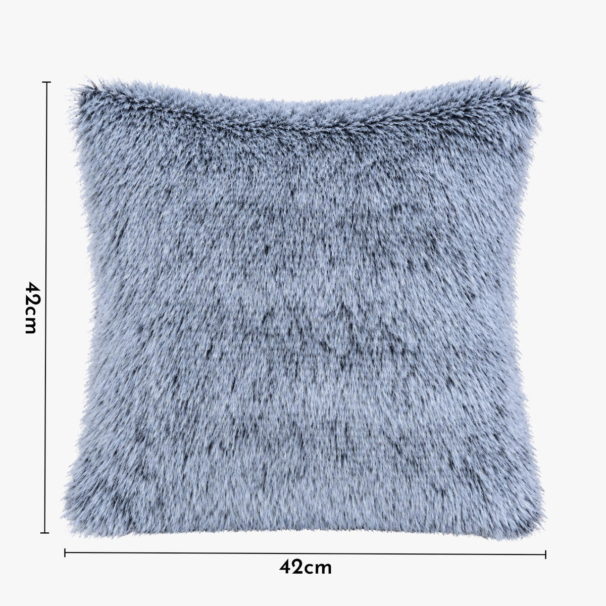 PERLA Coussin carré en tissu bleu 42x42 cm - Coussins - Mobilier Deco