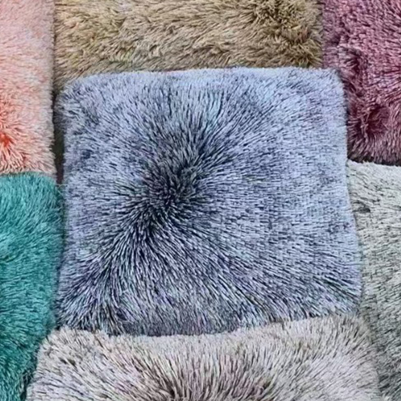 PERLA Coussin carré en tissu bleu 42x42 cm