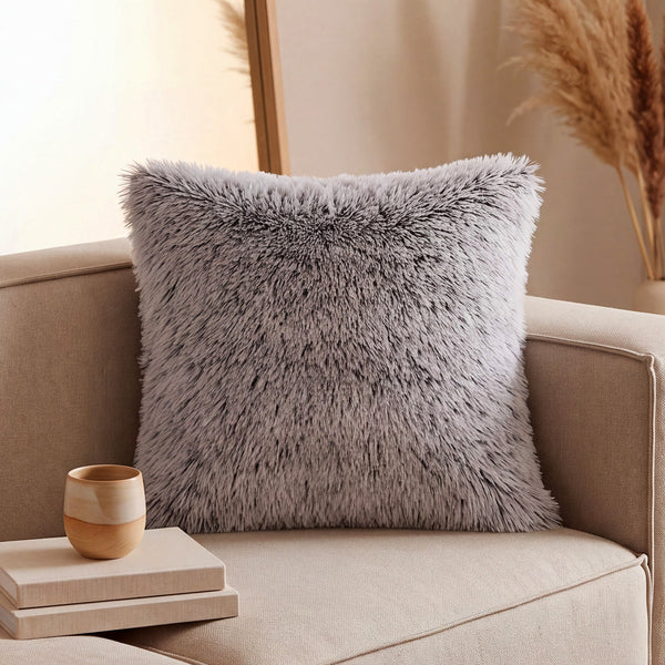 PERLA Coussin carré en tissu gris 42x42 cm