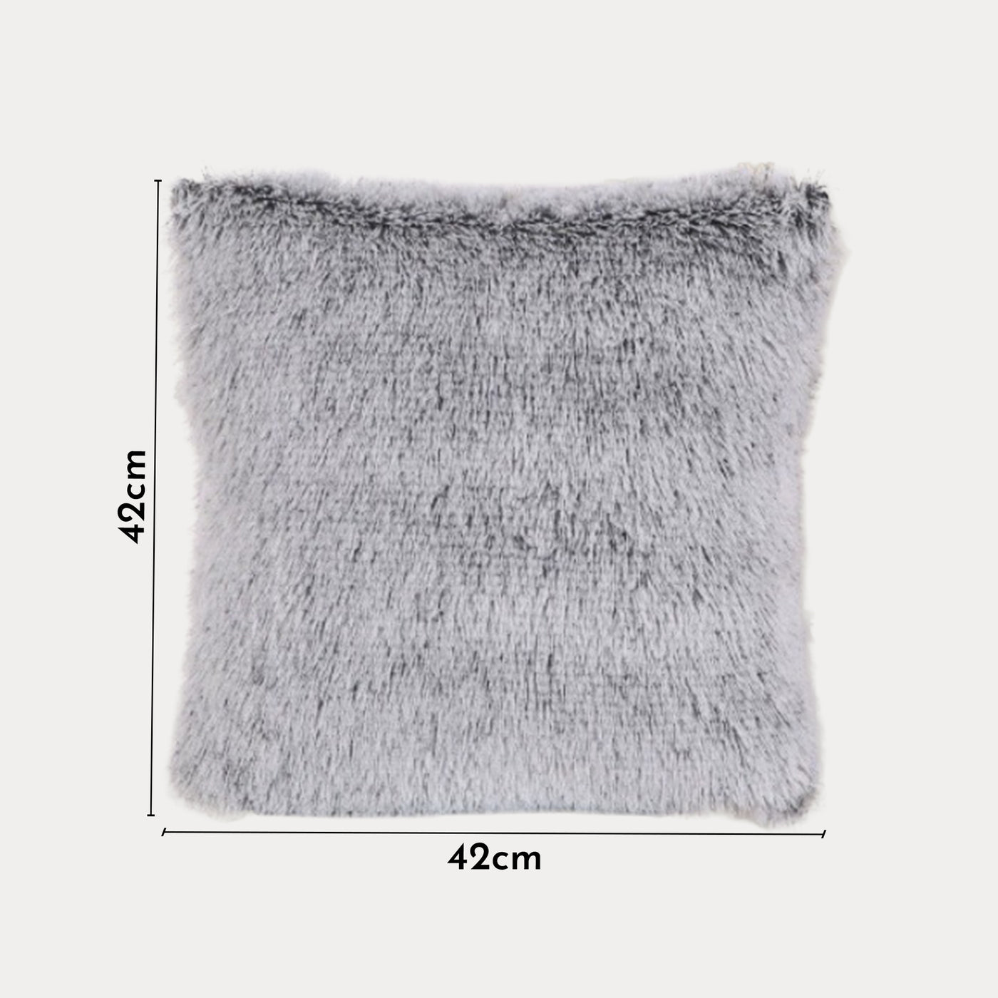 PERLA Coussin carré en tissu gris 42x42 cm