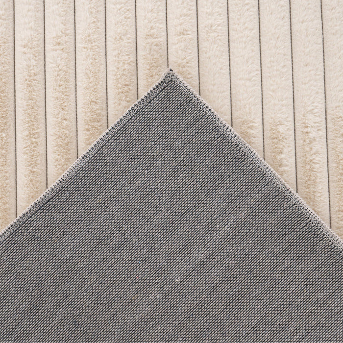 PLUSH Tapis en velours côtelé beige - 160x230 cm
