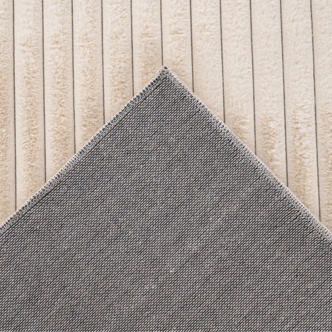 PLUSH Tapis en velours côtelé beige - 160x230 cm