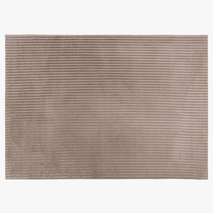 PLUSH Tapis en velours côtelé taupe - 160x230 cm