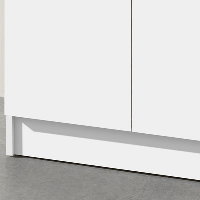 RAY Armoire 2 portes 4 étagères blanc
