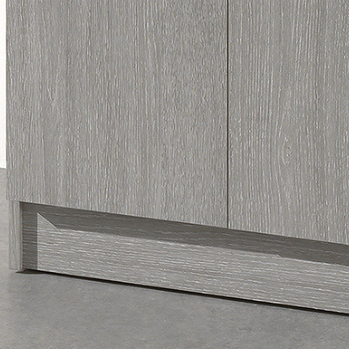 RAY Armoire 2 portes 4 étagères couleur chêne gris