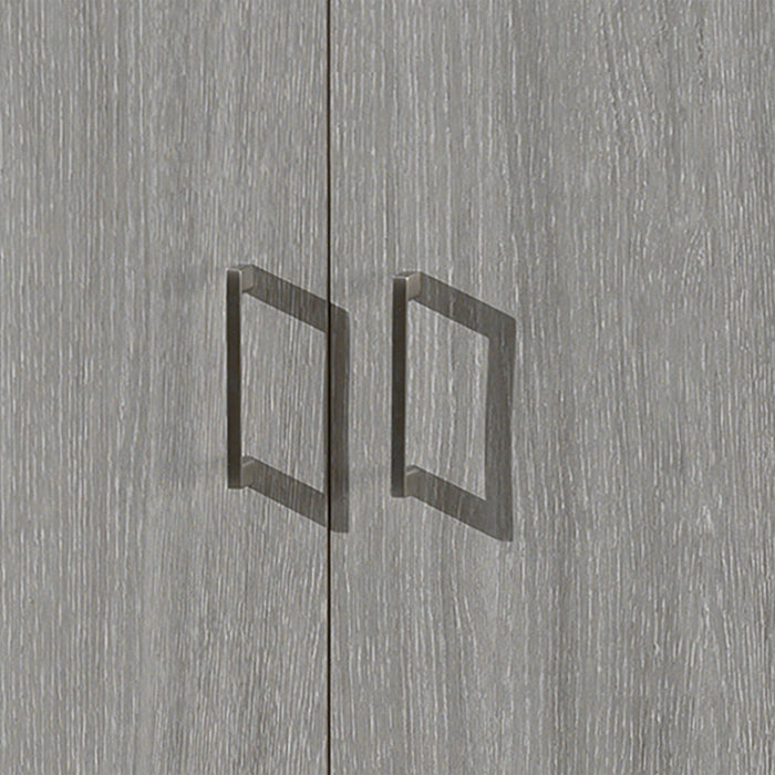 RAY Armoire 2 portes 4 étagères couleur chêne gris