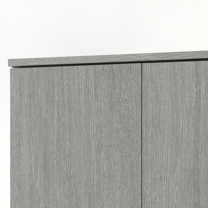 RAY Armoire 2 portes 4 étagères couleur chêne gris