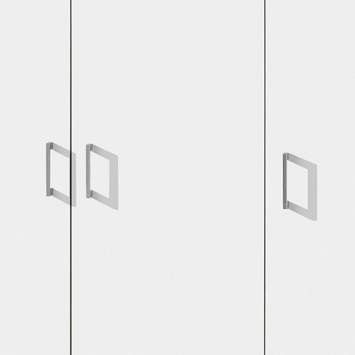 RAY XL Armoire 3 portes 4 étagères blanc