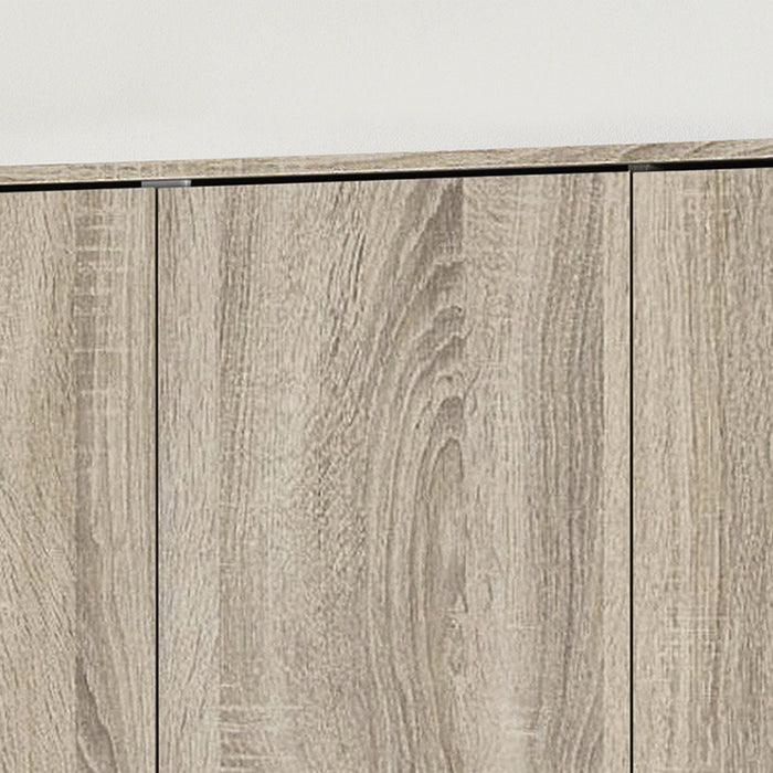 RAY XL Armoire 3 portes 4 étagères couleur chêne clair