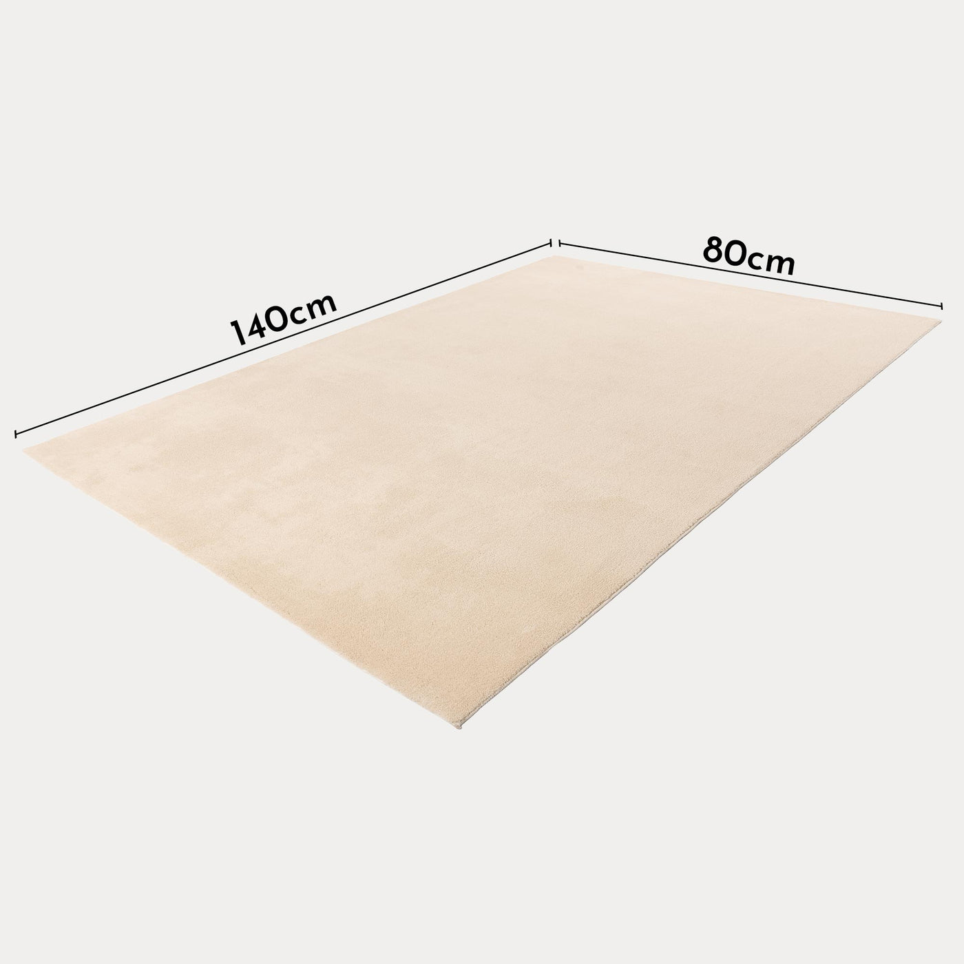 RELAX Tapis en tissu doux beige - 80x140 cm