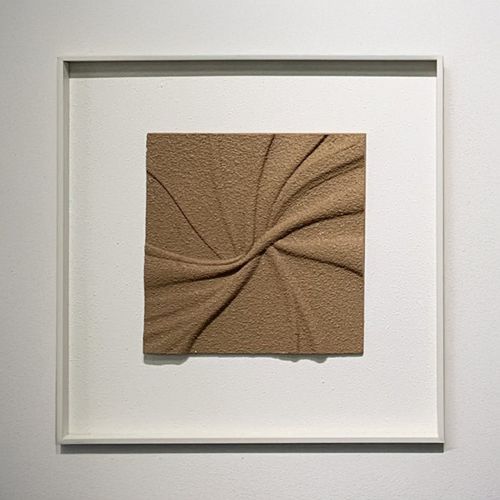 RILYA Tableau peinture à l'huile relief en mousse carré cadre aluminium - 50x50 cm