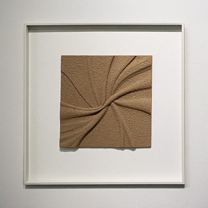 RILYA Tableau peinture à l'huile relief en mousse carré cadre aluminium - 50x50 cm