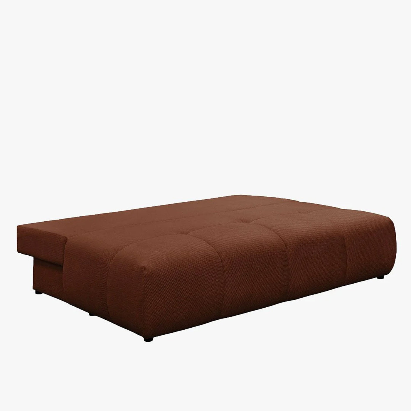 ROSA Canapé 3 places convertible avec coffre en tissu terracotta - Canapés convertibles - Mobilier Deco